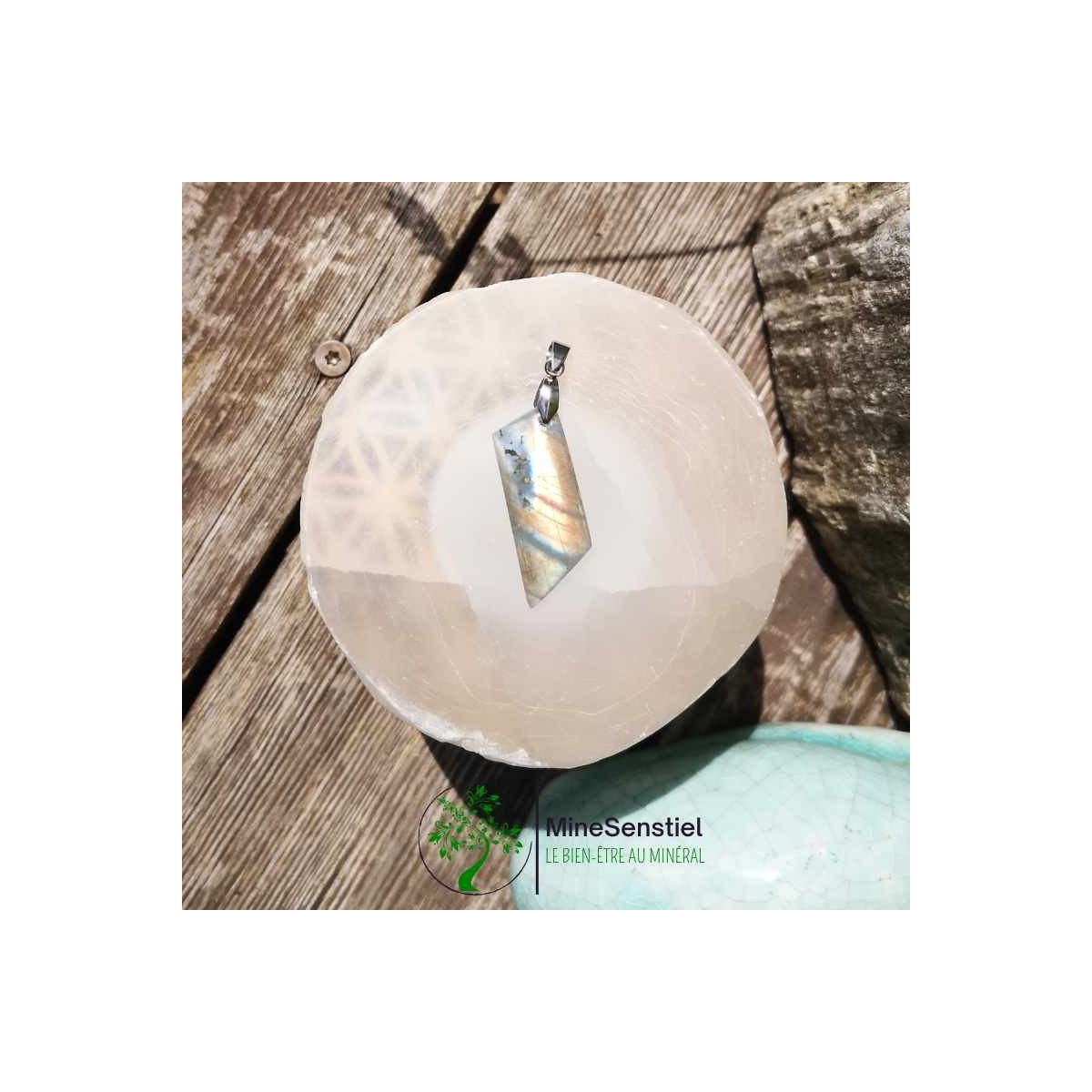 Pendentif labradorite multicolore | Minesenstiel