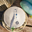 Marque-page Gémeaux – cristal de roche, howlite, aigue marine et lapis lazuli