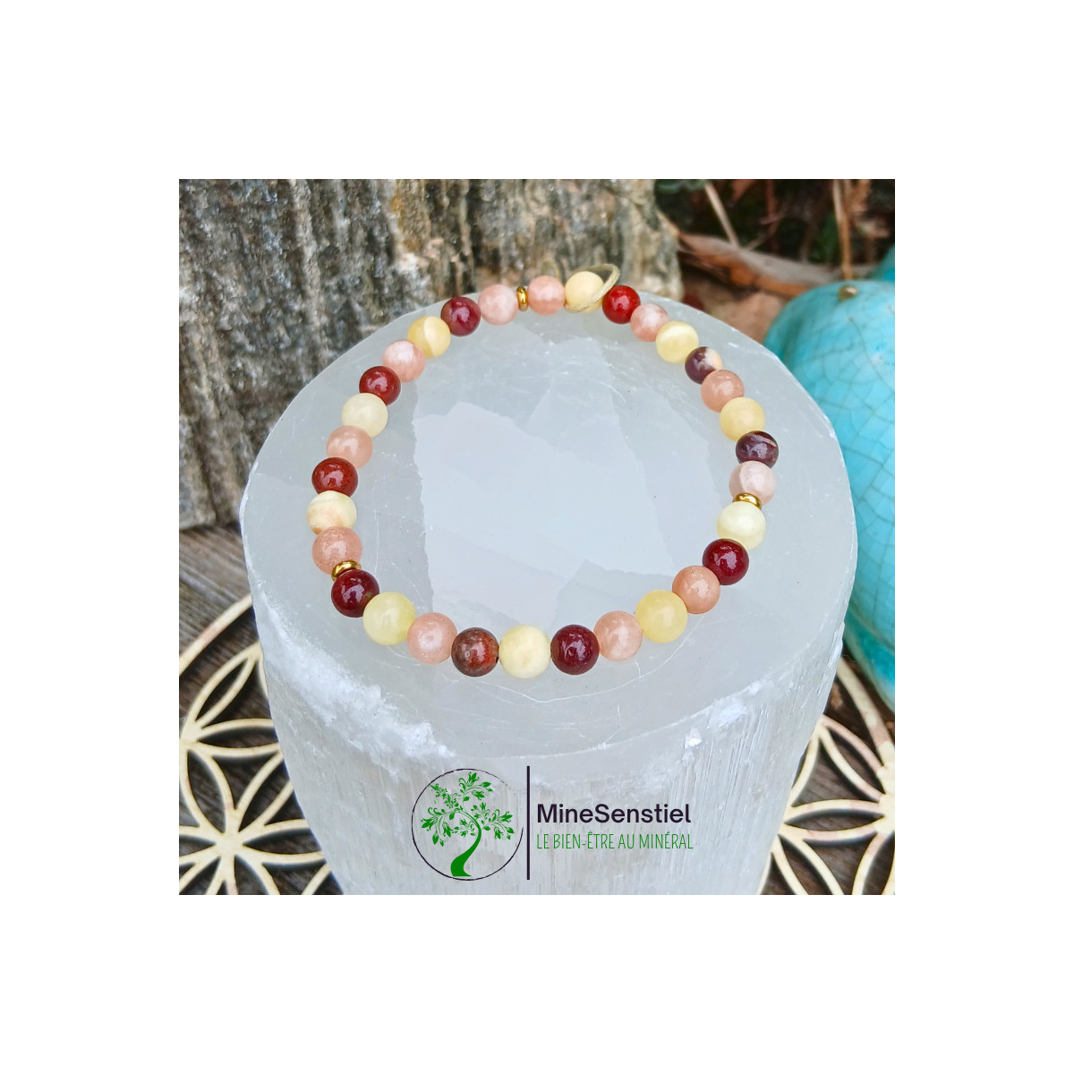 bracelet stop procrastination porté motivation pierres naturelles