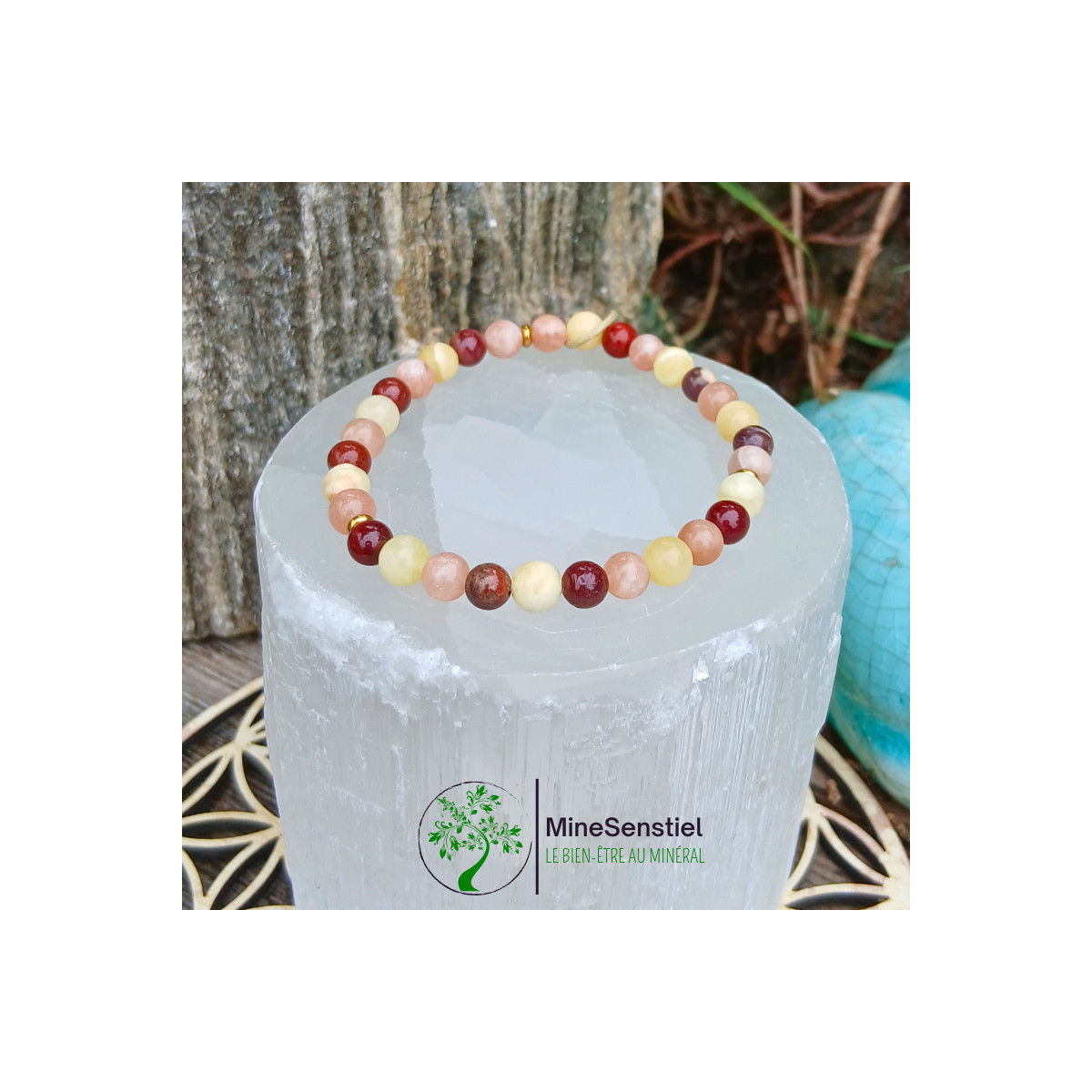 Bracelet Stop Procrastination - Motivation & Confiance avec pierres naturelles