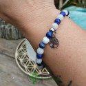Bracelet pierre Lapis-Lazuli & Pierre de Lune Blanche