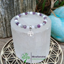 Bracelet Améthyste, Labradorite & Pierre de Lune Blanche