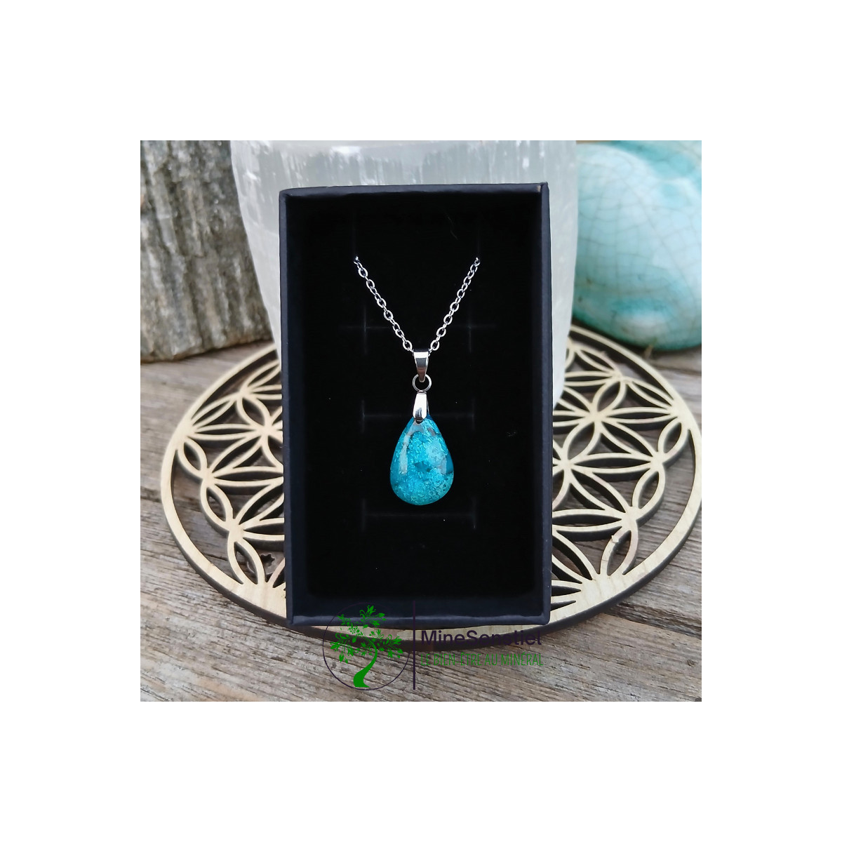 Pendentif chrysocolle