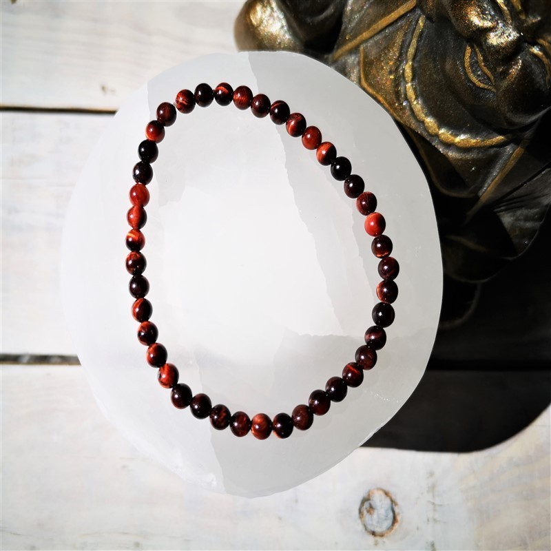 bracelet oeil de taureau 4mm sélénite