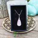 Collier Kunzite sur Chaîne Inox 50 cm – Douceur & Amour