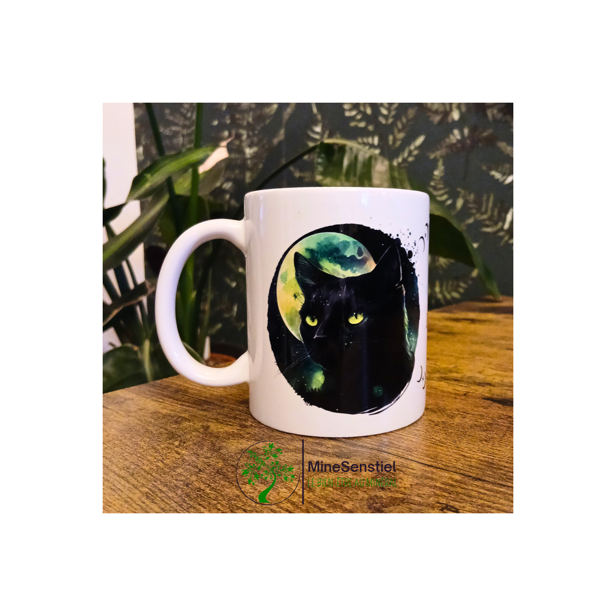 Mug Spirit Animal Chat Noir – Protection, intuition & mystère