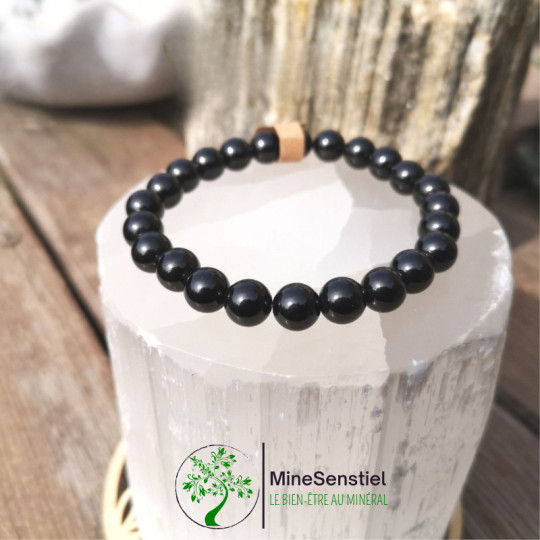 Bracelet spinelle noire
