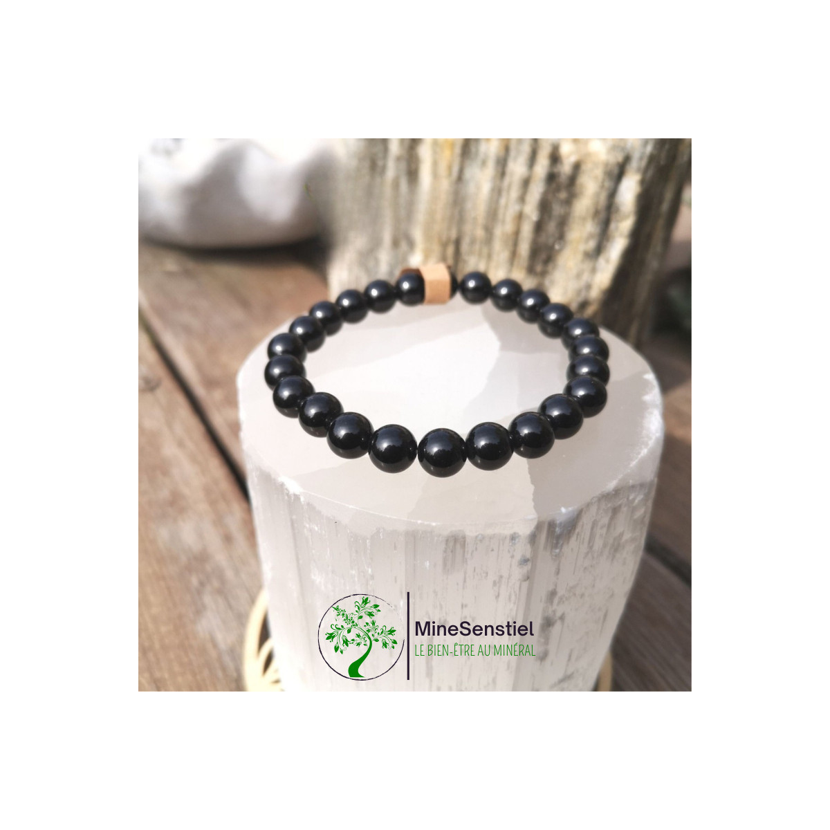 Bracelet spinelle noire