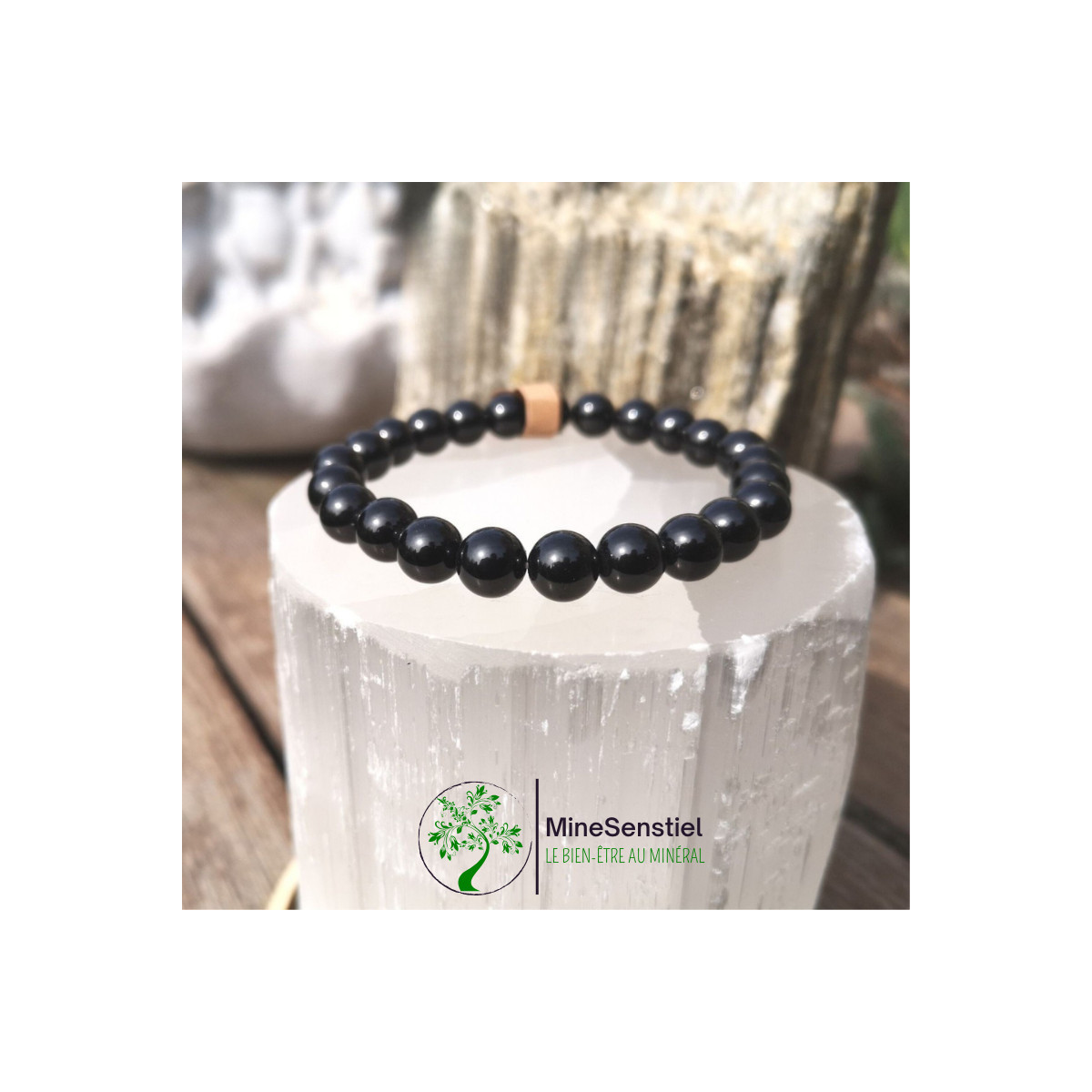 Bracelet spinelle noir