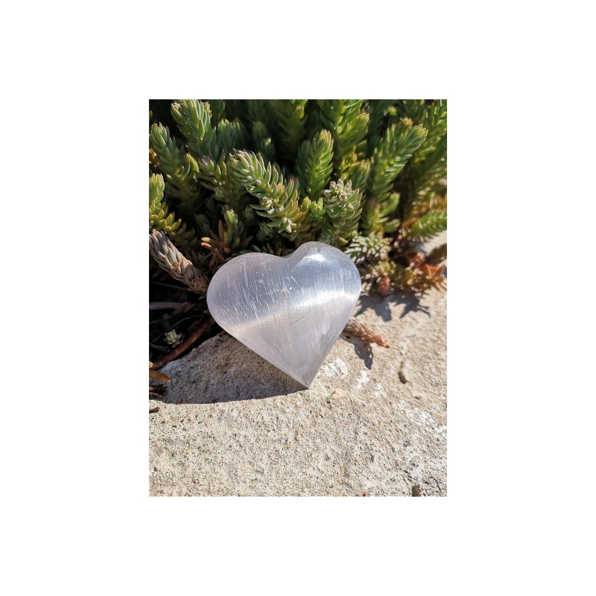 Magnifique coeur en sélénite