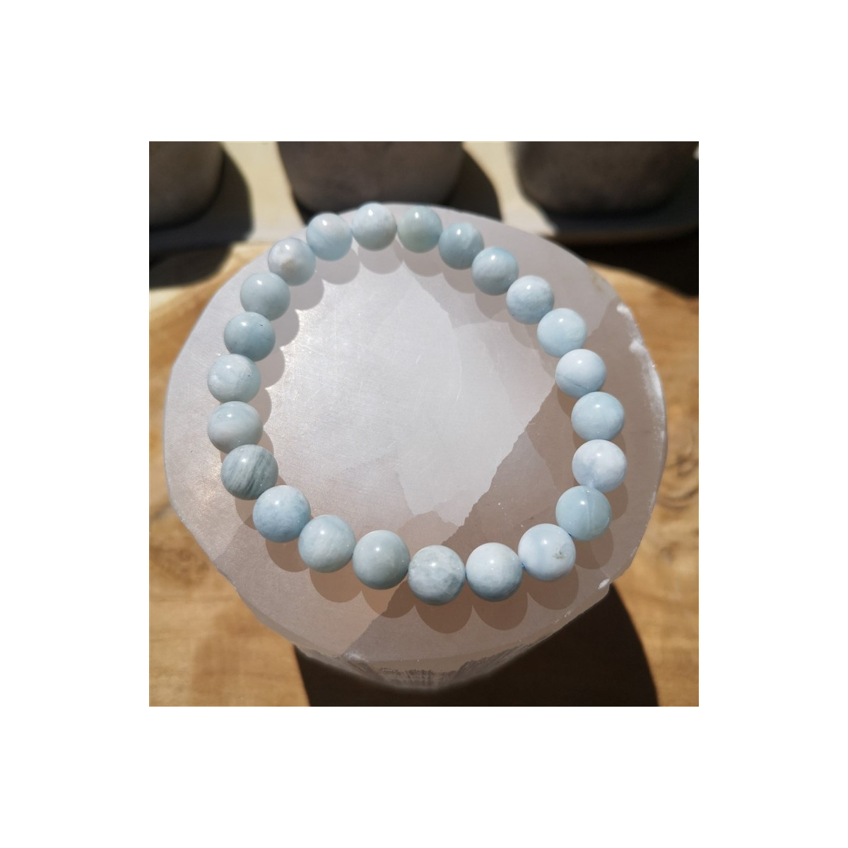 Bracelet aigue marine 7-8mm
