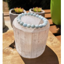 Bracelet aigue marine 7-8mm