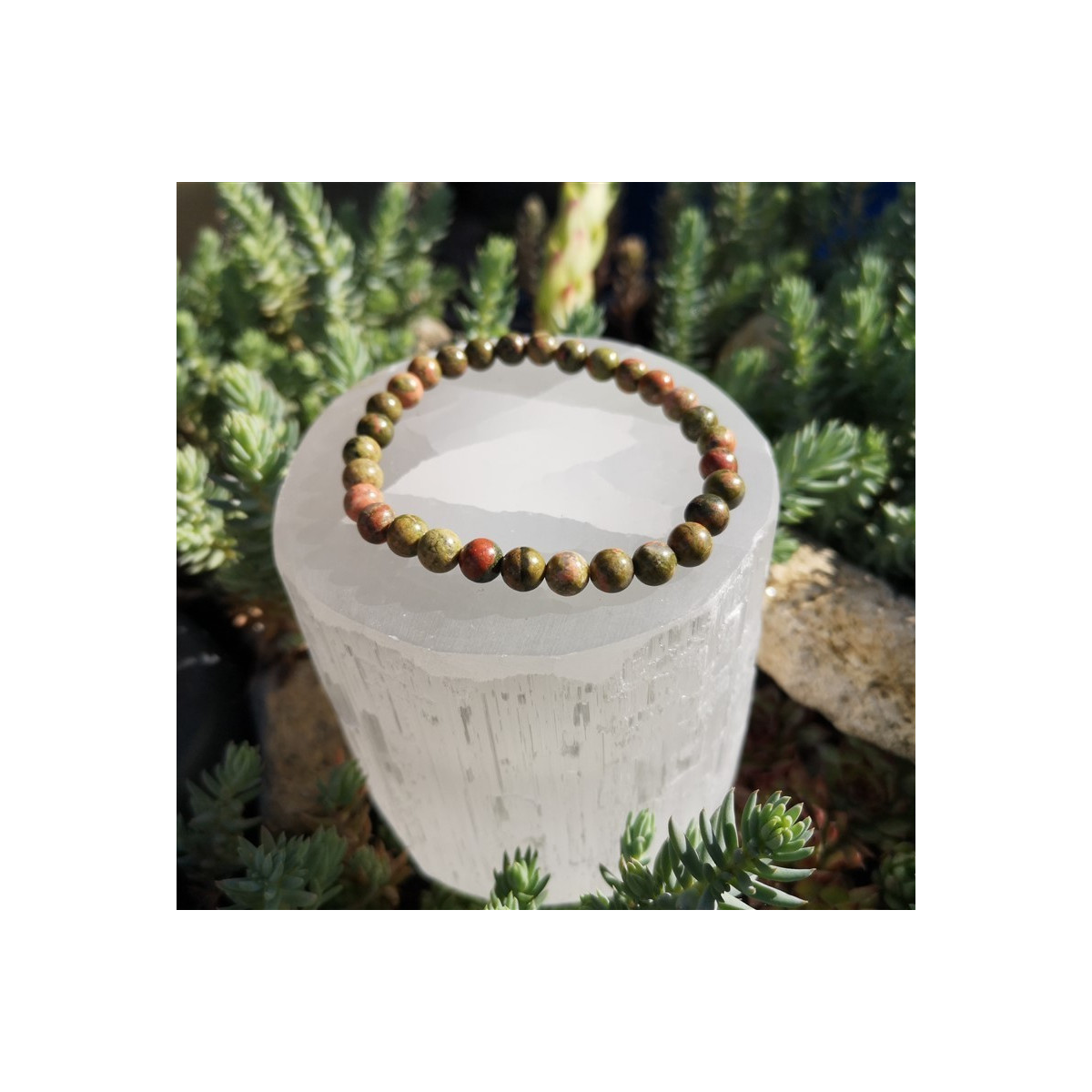 Bracelet unakite 6mm
