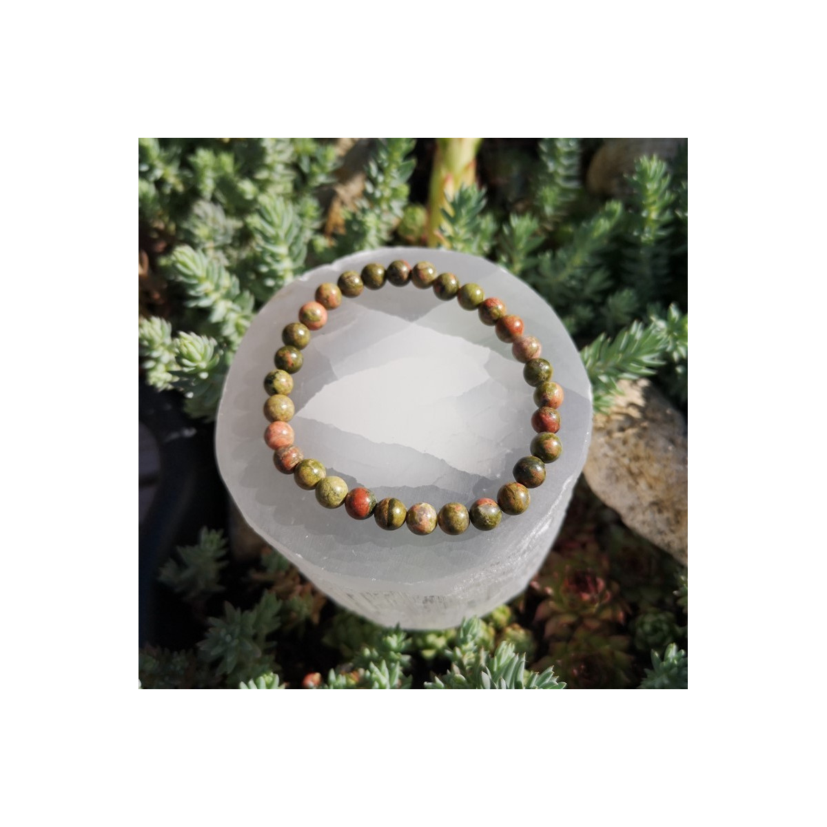 Bracelet unakite 6mm