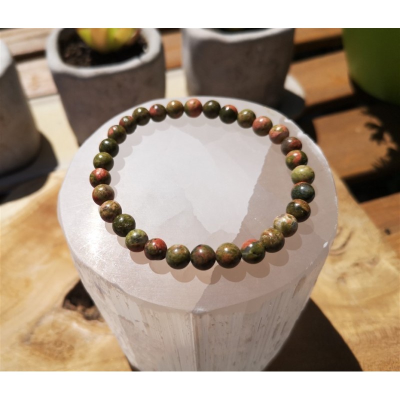Bracelet unakite 6mm