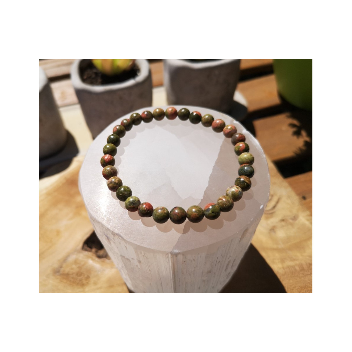 Bracelet unakite 6mm