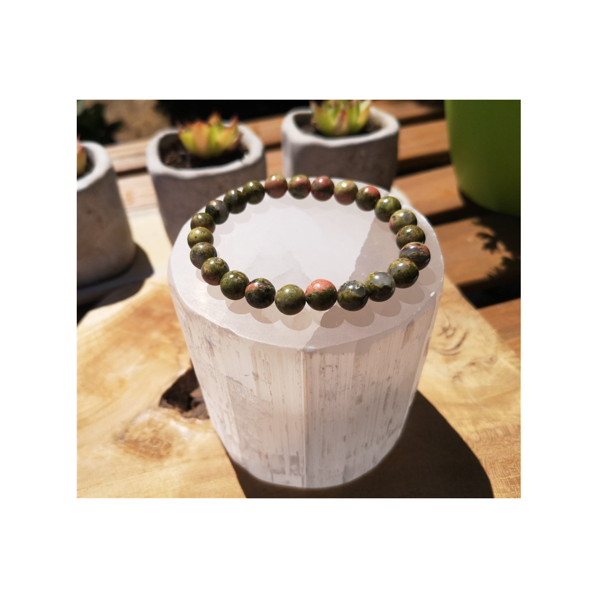 Bracelet unakite 8mm