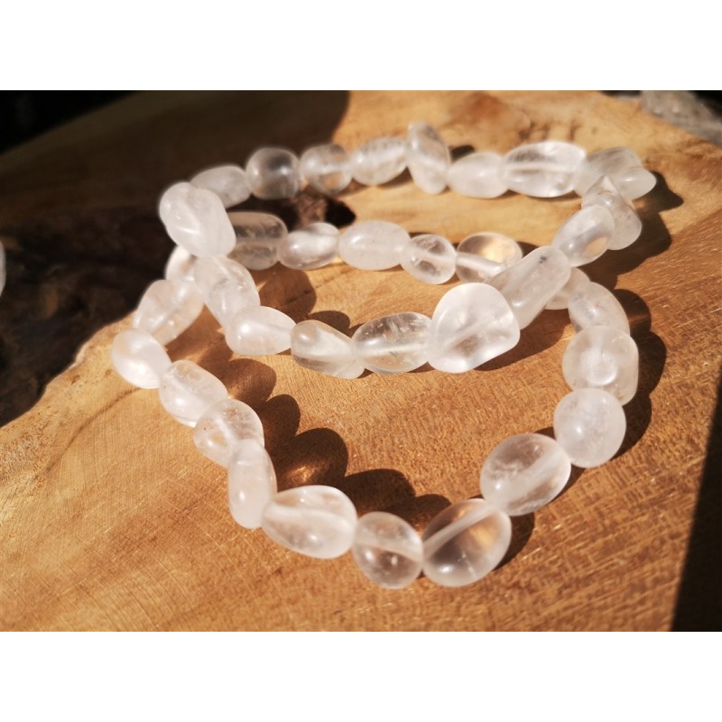 Bracelet cristal de roche gros nugget