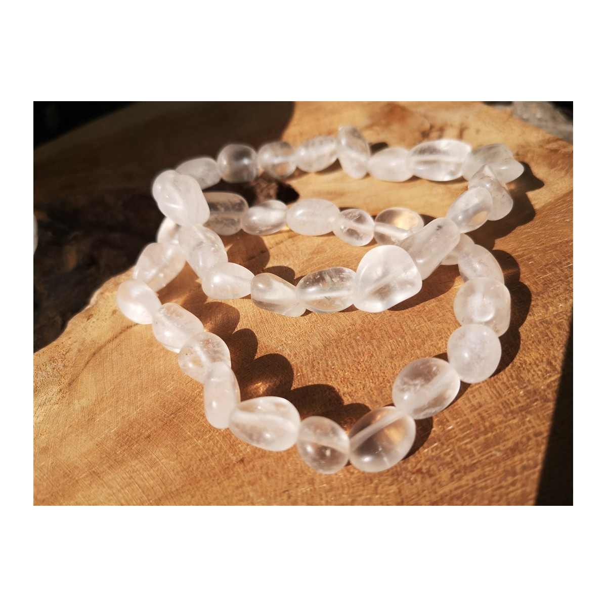 Bracelet cristal de roche gros nugget
