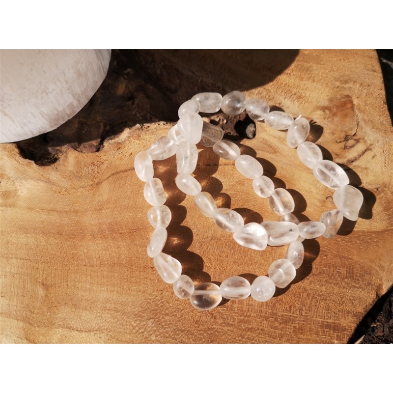 Bracelet cristal de roche gros nugget