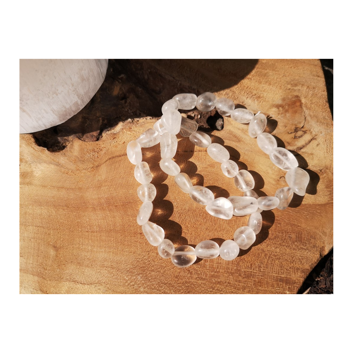 Bracelet cristal de roche gros nugget
