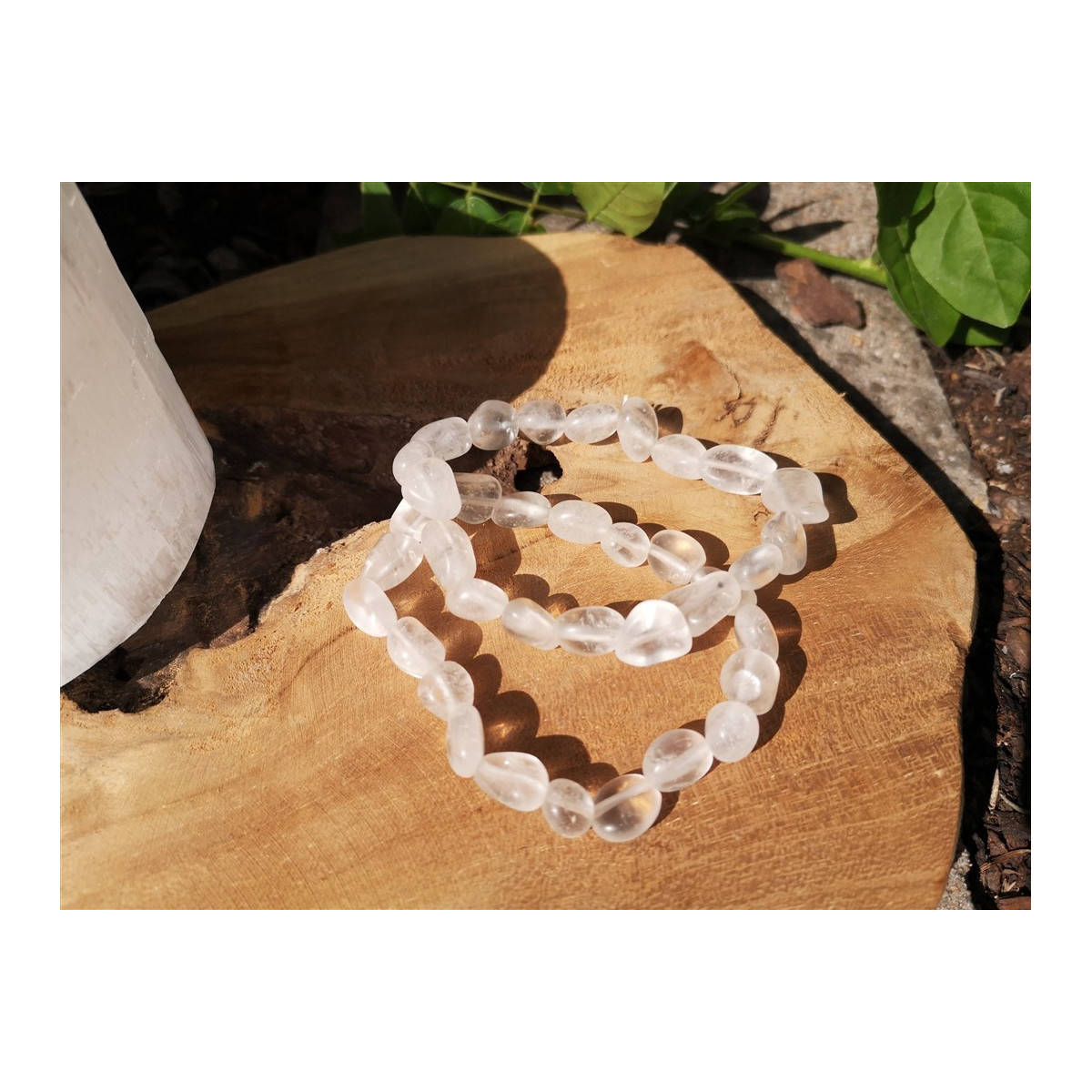 Bracelet cristal de roche gros nugget