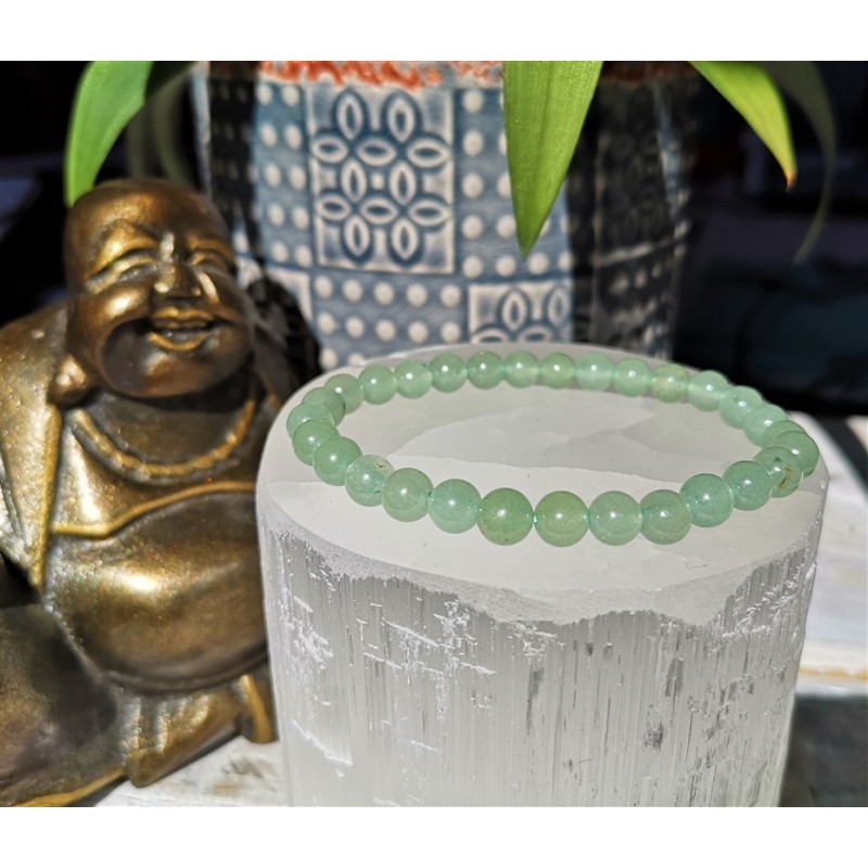 Bracelet aventurine verte 6mm