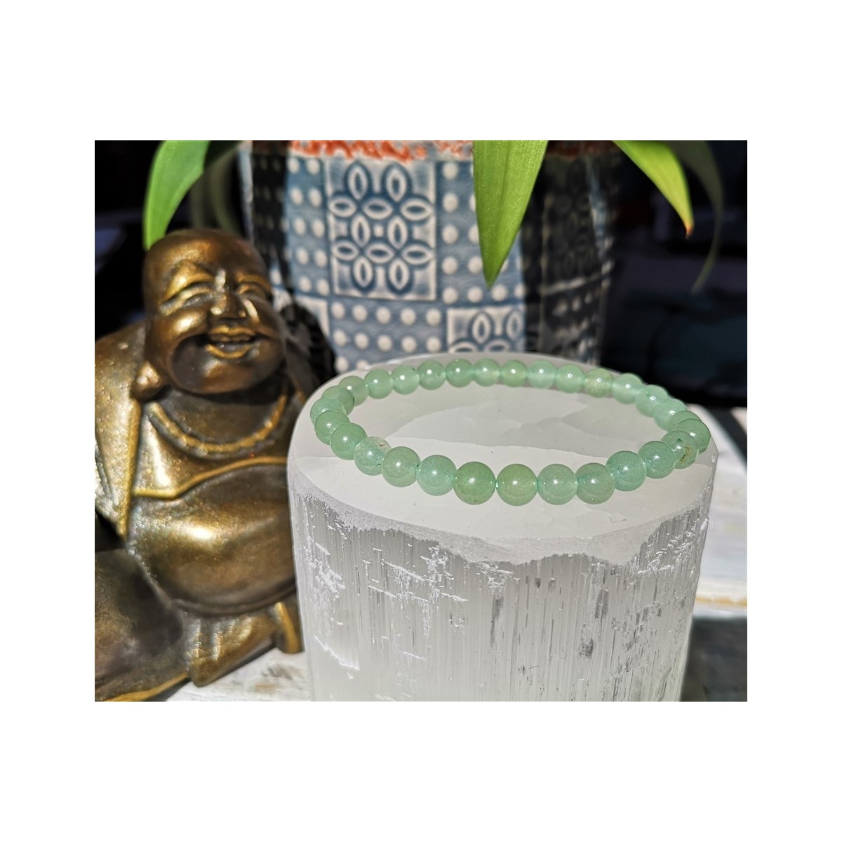 Bracelet aventurine verte 6mm