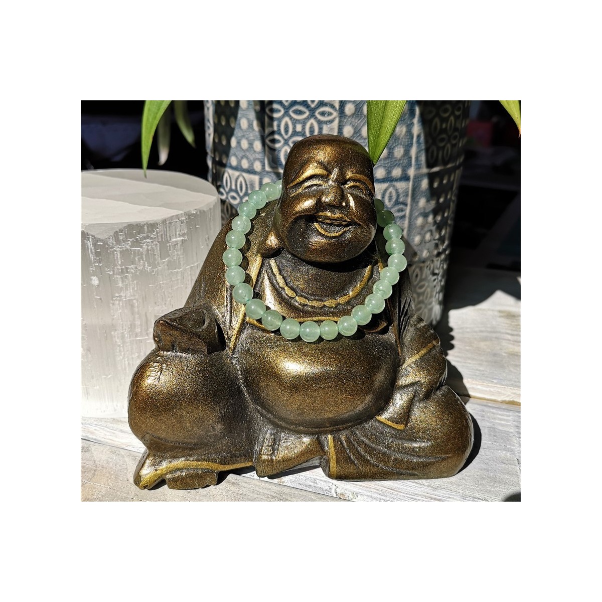 Bracelet aventurine verte 6mm