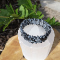 Bracelet obsdienne flocon de neige losange