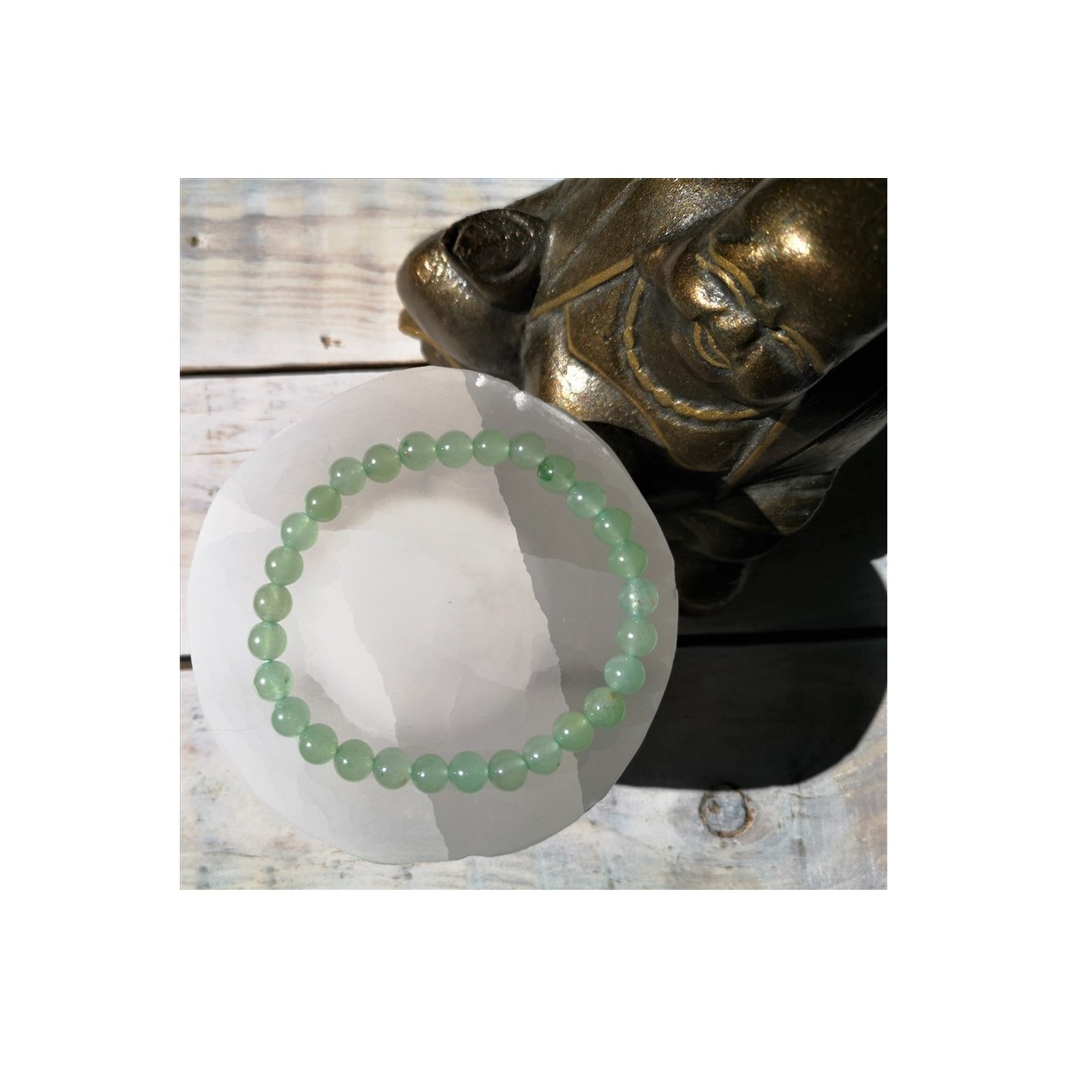 Bracelet aventurine verte 6mm