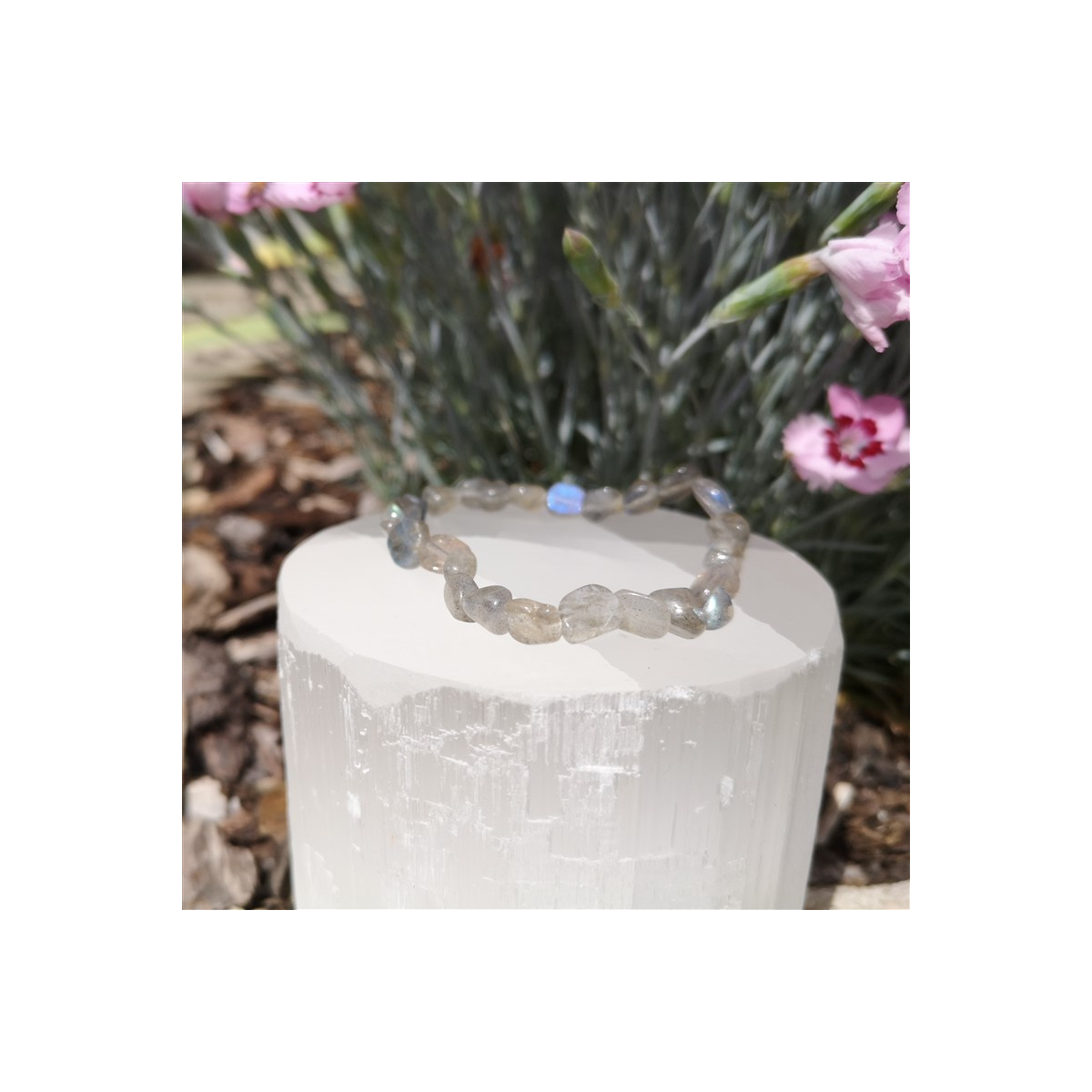 Bracelet labradorite pierre roulée | Minesenstiel