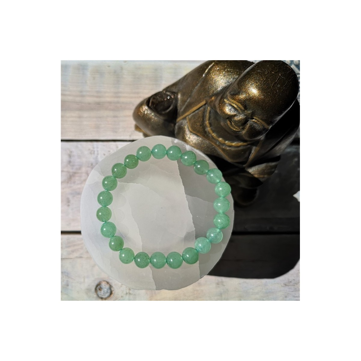 bracelet aventurine verte 8mm