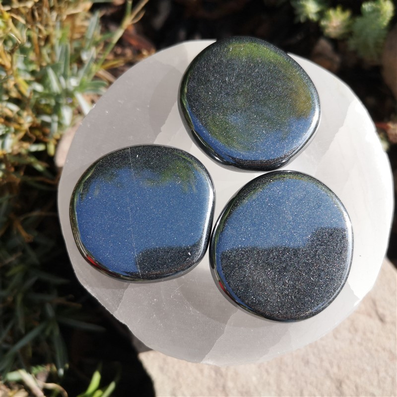 Galet chakra hématite