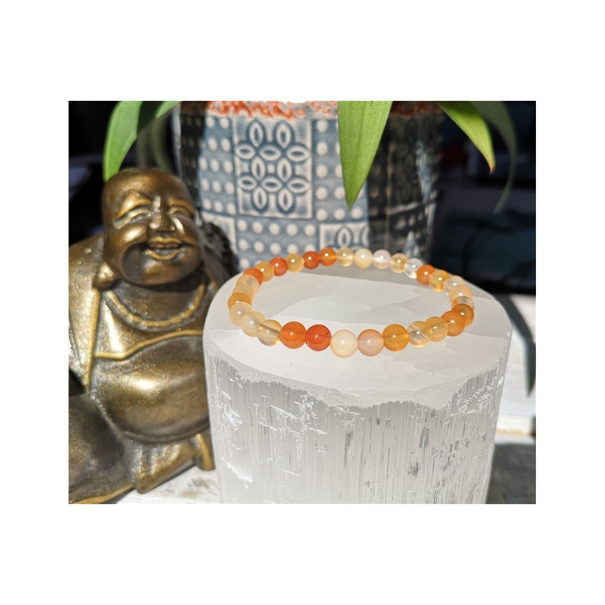 bracelet cornaline 6mm