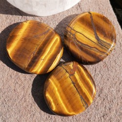 Galet chakra oeil de tigre