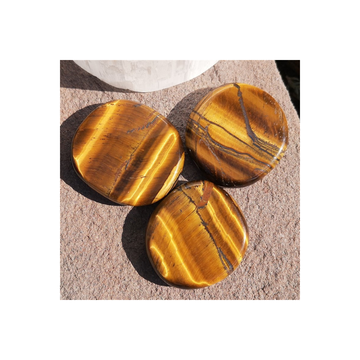 Galet chakra oeil de tigre