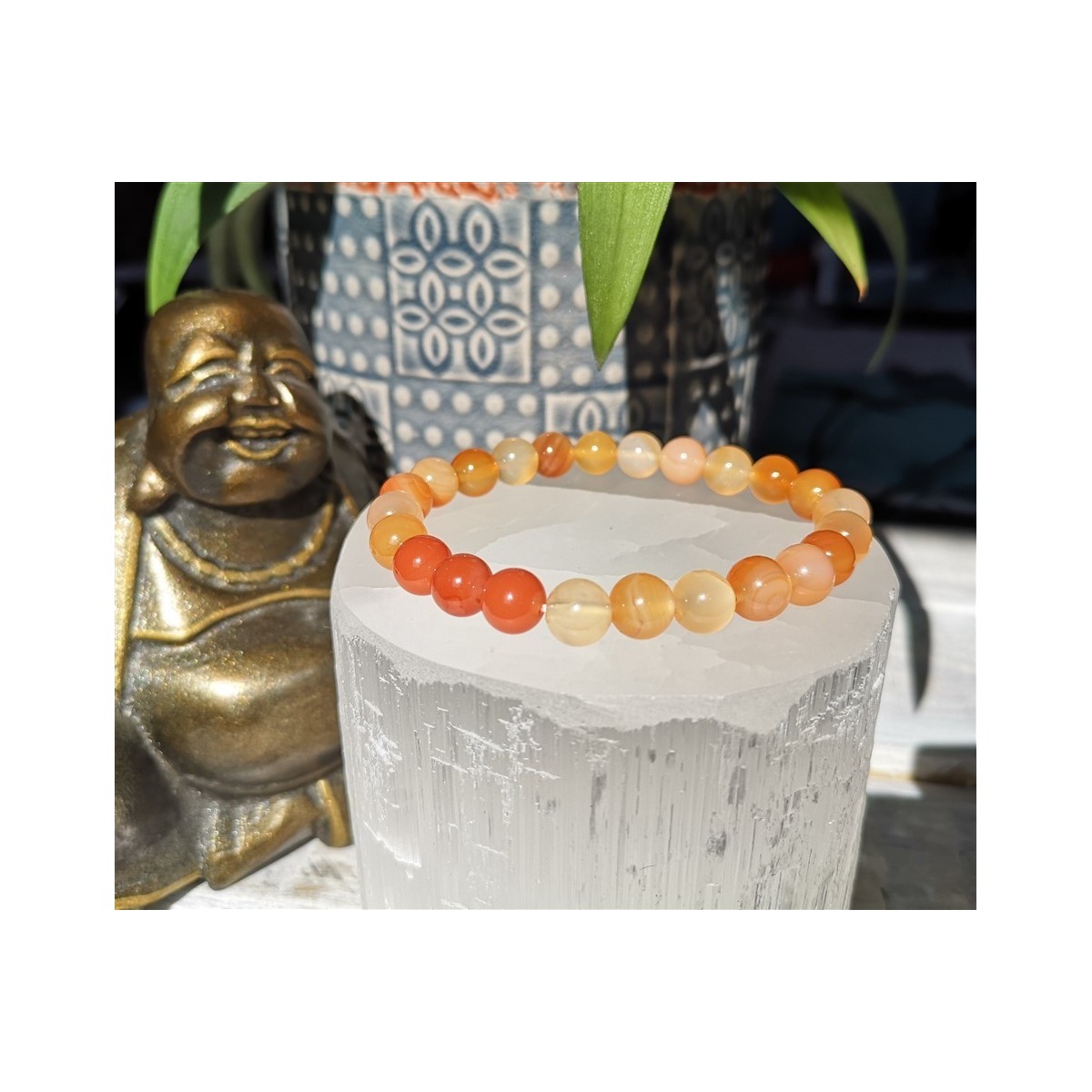 bracelet cornaline 8mm