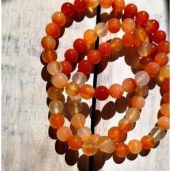 bracelet cornaline 8mm