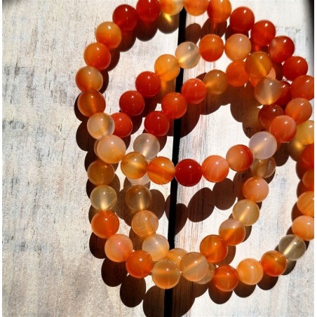 bracelet cornaline 8mm