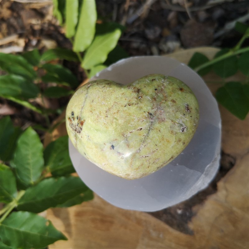 Coeur opale verte 5