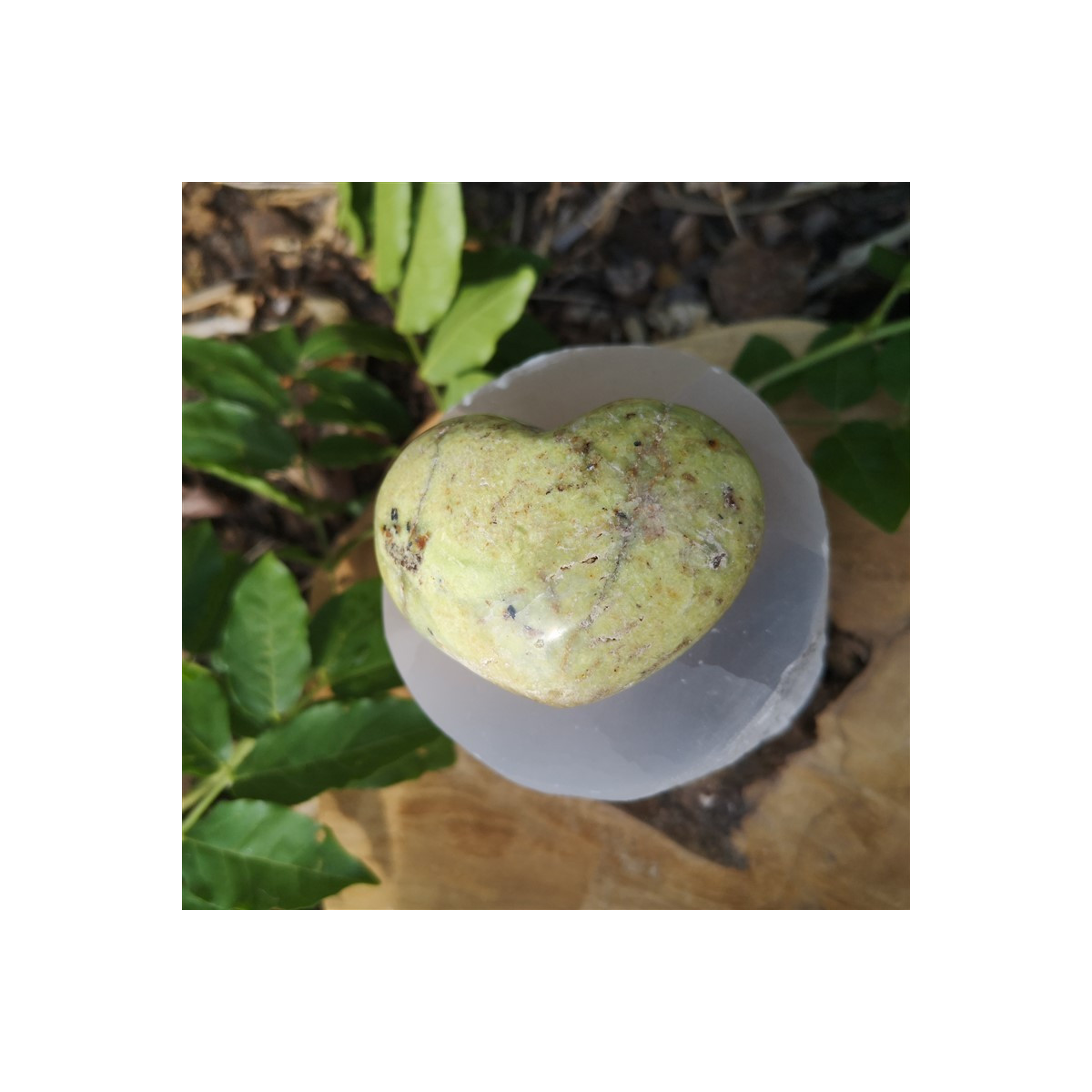 Coeur opale verte 5