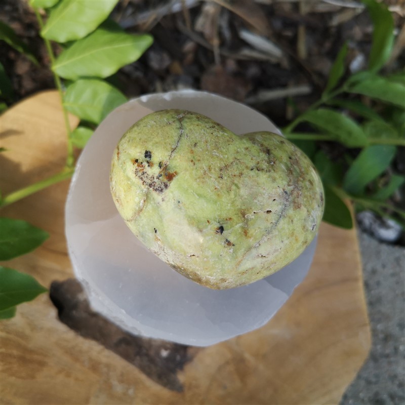 Coeur opale verte 5