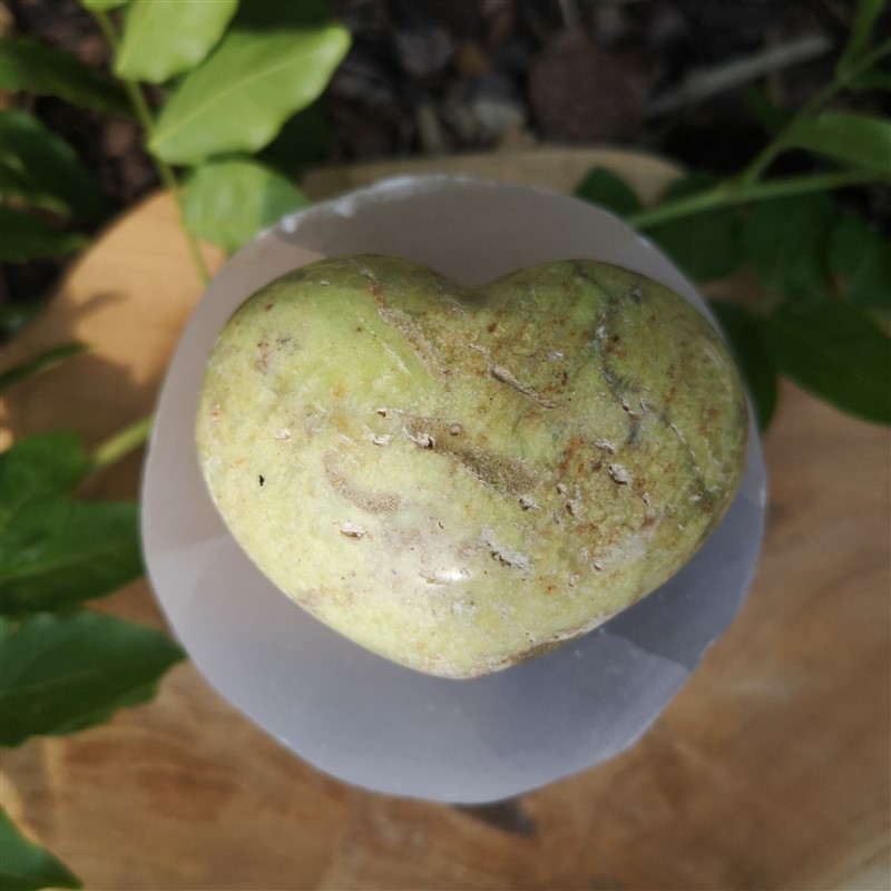 Coeur opale verte 5