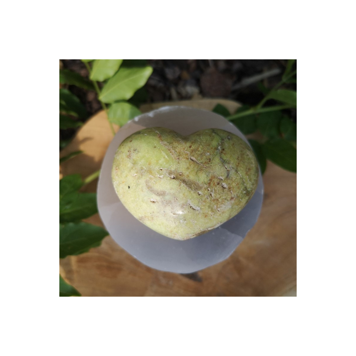 Coeur opale verte 5