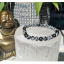 bracelet obsidienne flocon de neige 6mm