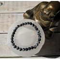 bracelet obsidienne flocon de neige 6mm
