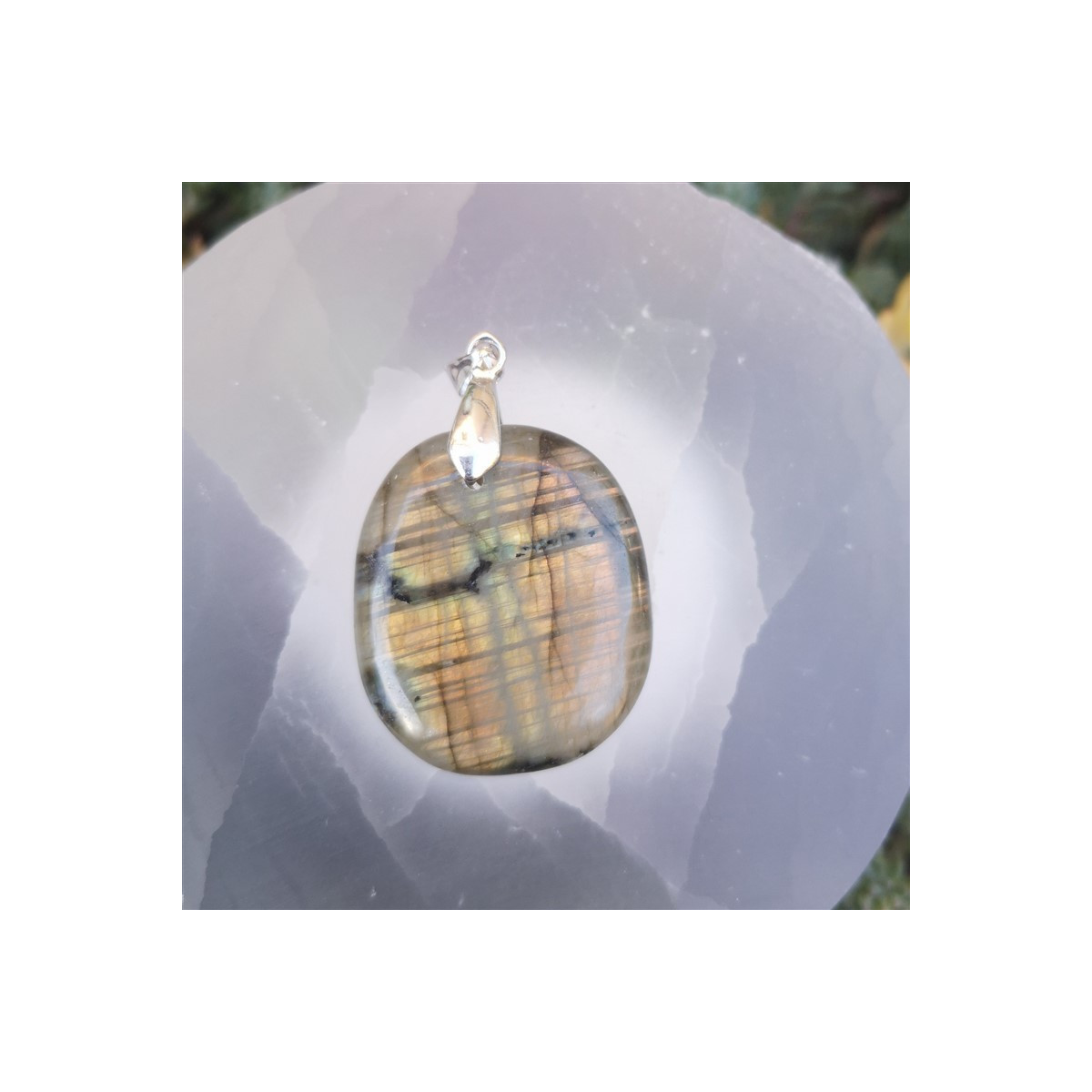 pendentif labradorite multicolore verso
