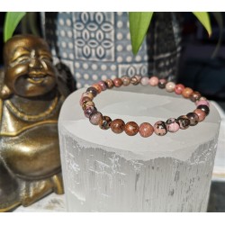 bracelet rhodonite 6mm