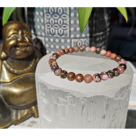 bracelet rhodonite 6mm